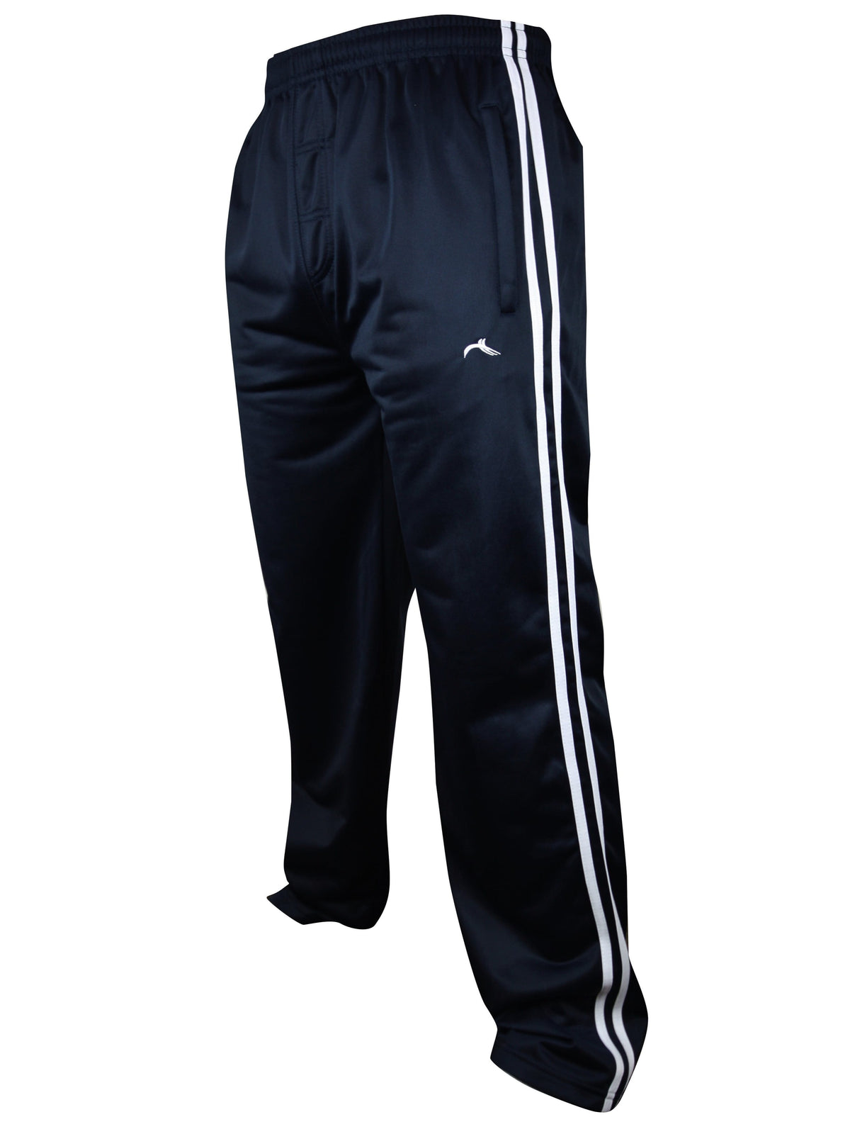 KissICON New Mens Tracksuit Bottoms Joggers Striped Silky Casual Gym Jogging Sweat Pants