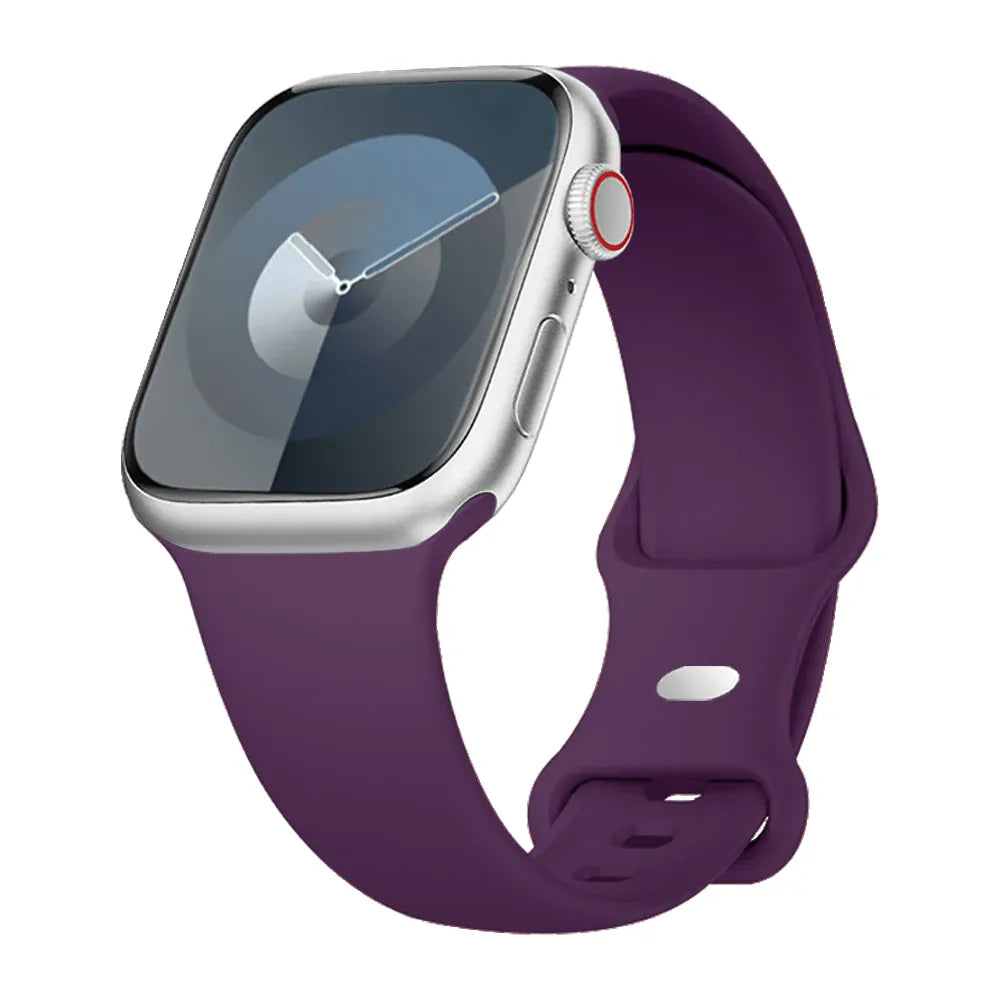 KissICON new  purple / China Mainland / 40 41 42(S11-10) S-M Silicone Strap For Apple Watch Bands 40mm 44mm 46mm 45mm 41mm 49mm 42 Correa Bracelet iWatch series ultra3 2 7 8 9 se 10 11 band
