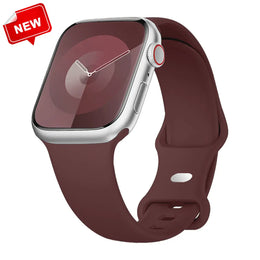 KissICON new smoke purple / China Mainland / 44mm 45 46 49mm M-L Silicone Strap For Apple Watch Bands 40mm 44mm 46mm 45mm 41mm 49mm 42 Correa Bracelet iWatch series ultra3 2 7 8 9 se 10 11 band