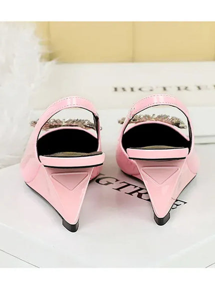 KissICON New Wedges Patent Leather Shallow Pointed Toe High