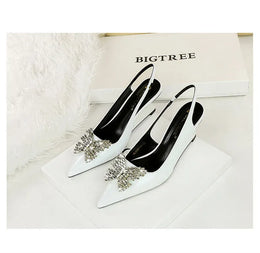 KissICON New Wedges Patent Leather Shallow Pointed Toe High