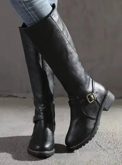 KissICON New Winter Women's Riding Boots 2024 Round Toe