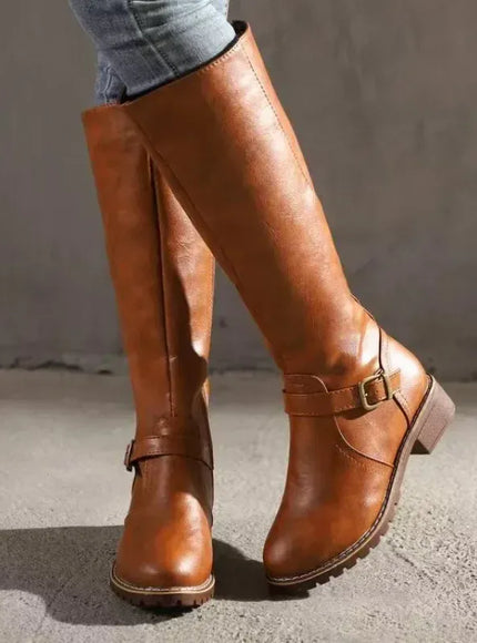 KissICON New Winter Women's Riding Boots 2024 Round Toe