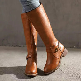 KissICON New Winter Women's Riding Boots 2024 Round Toe