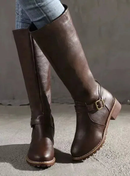KissICON New Winter Women's Riding Boots 2024 Round Toe