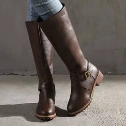KissICON New Winter Women's Riding Boots 2024 Round Toe