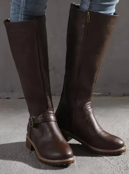 KissICON New Winter Women's Riding Boots 2024 Round Toe