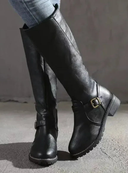 KissICON New Winter Women's Riding Boots 2024 Round Toe