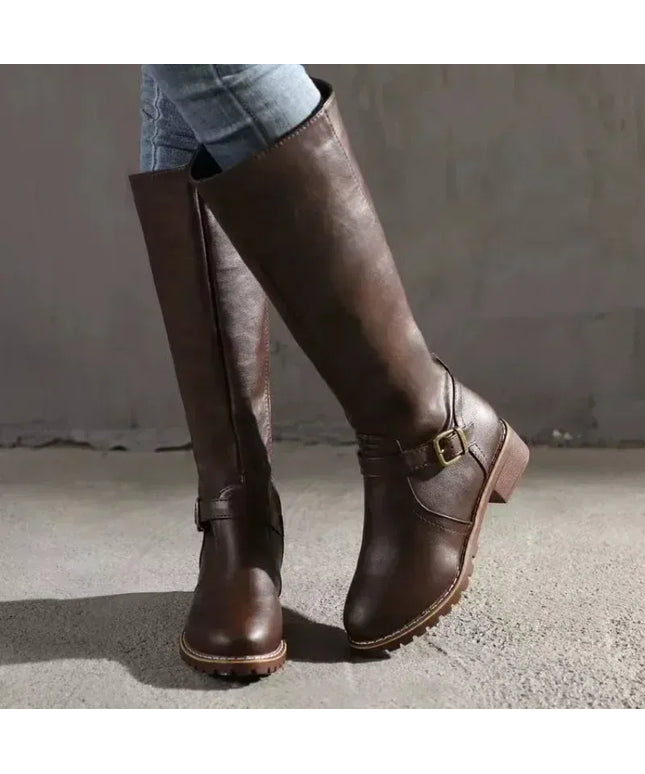 KissICON New Winter Women's Riding Boots 2024 Round Toe