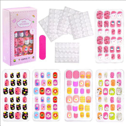 KissICON NO03 💋 Kawaii Kids False Nails Set - Self-Adhesive