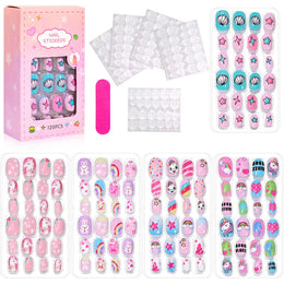 KissICON NO07 💋 Kawaii Kids False Nails Set - Self-Adhesive