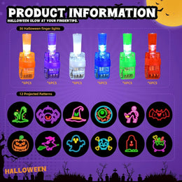 KissICON None Halloween Finger Lights Toys Bright lights Halloween Party Favors Toys Halloween Goodie Bag Fillers Trick or Treat Toys