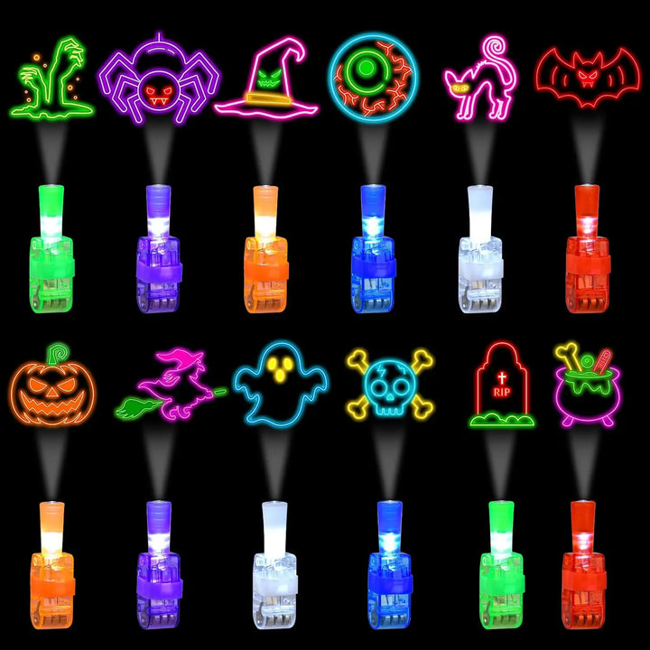 None Halloween Finger Lights Toys Bright lights Halloween Party Favors Toys Halloween Goodie Bag Fillers Trick or Treat Toys