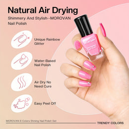 KissICON NP6-195-A6 KissIcon Nail Polish Set - Quick Dry Long-Lasting