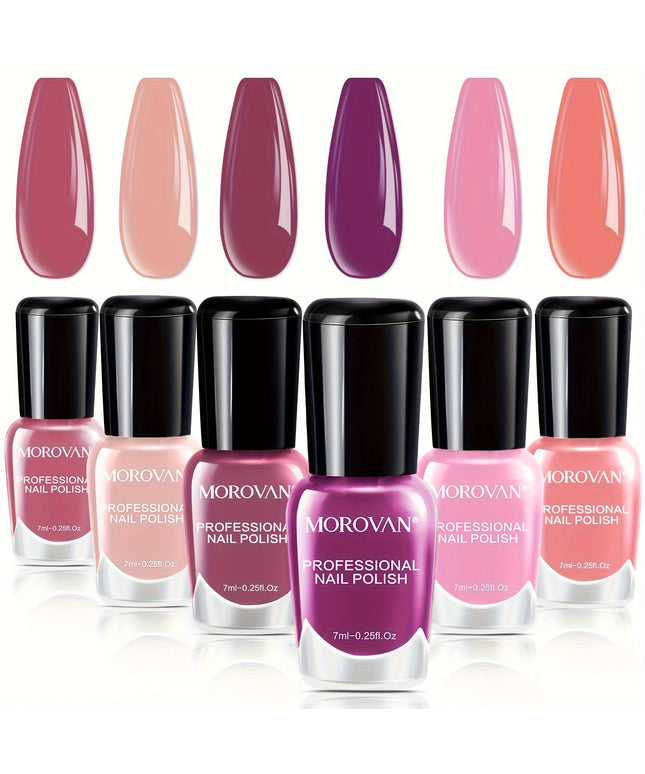 KissICON NP6-195-A6 KissIcon Nail Polish Set - Quick Dry Long-Lasting