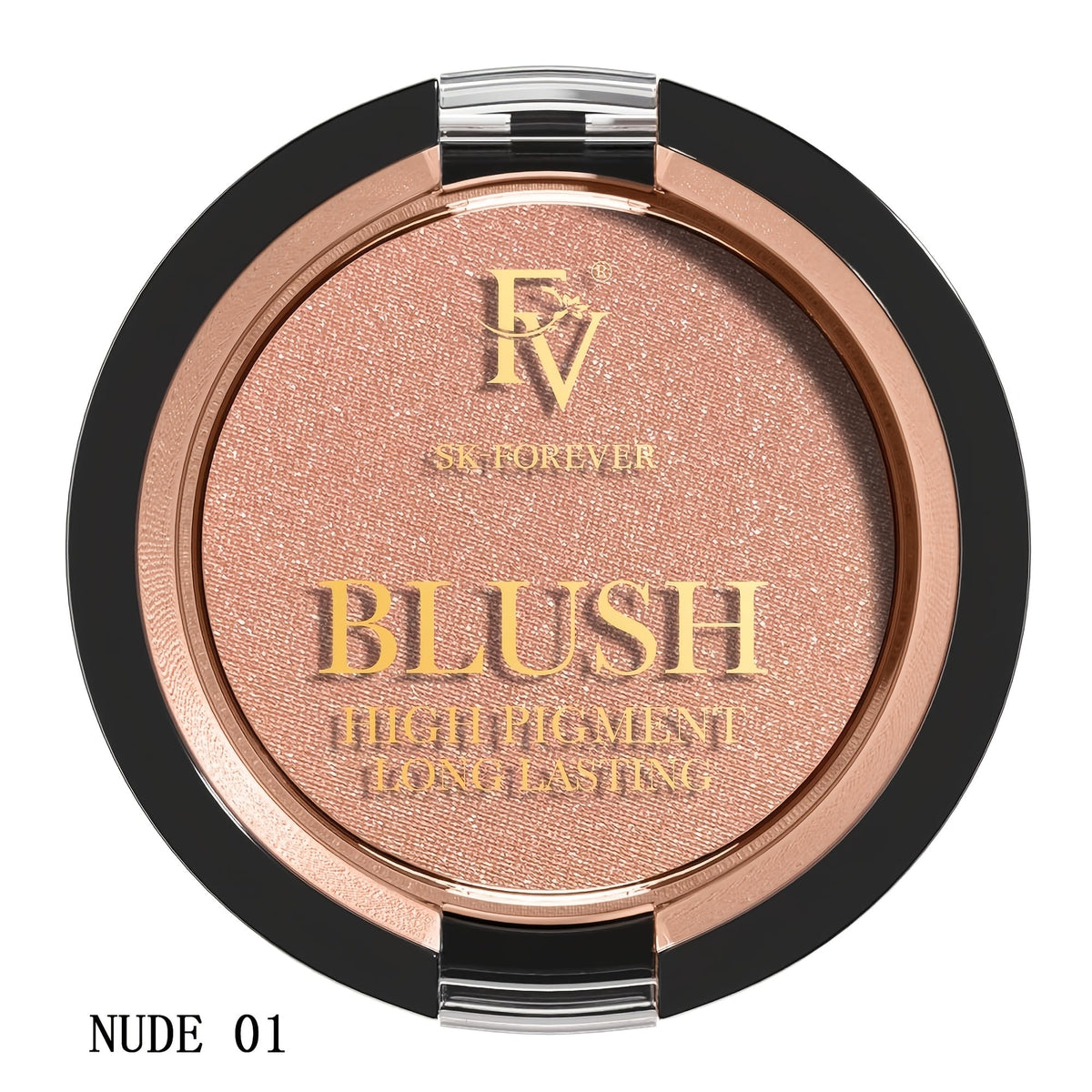 jkthpu-45 NUDE 01 FV Long Lasting Powder Blush - Lightweight Shimmer