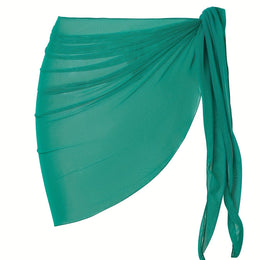 KissICON Ocean Green / One-size Sheer Beach Wrap Skirt – Elasticity Resort Essential