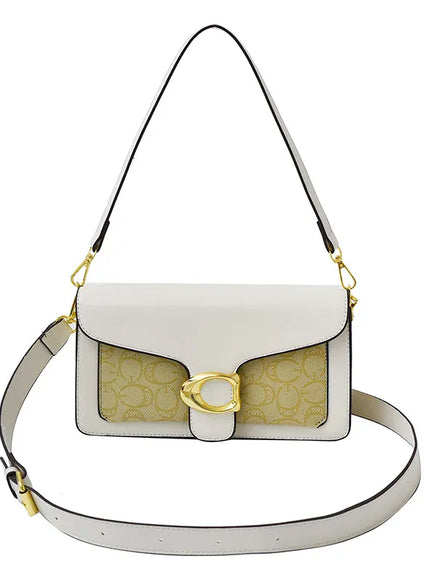 KissICON Off-white Chic PU Grid Lock Crossbody – City Essential