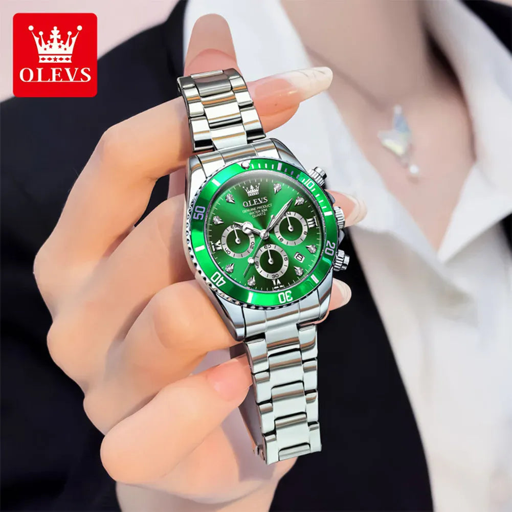 jkthpu-45 💋 OLEVS Women Watch 5632 - Elegant Quartz Chronograph