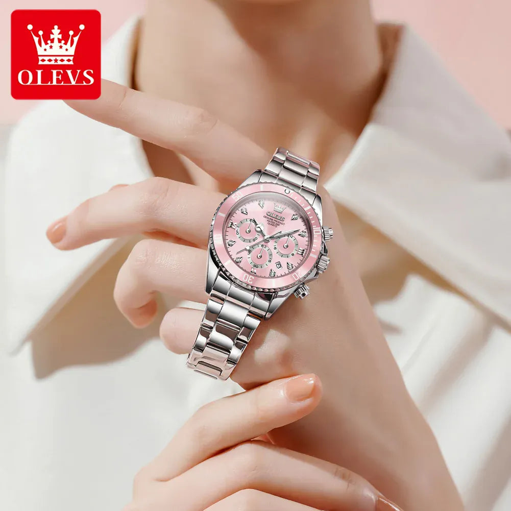 jkthpu-45 💋 OLEVS Women Watch 5632 - Elegant Quartz Chronograph