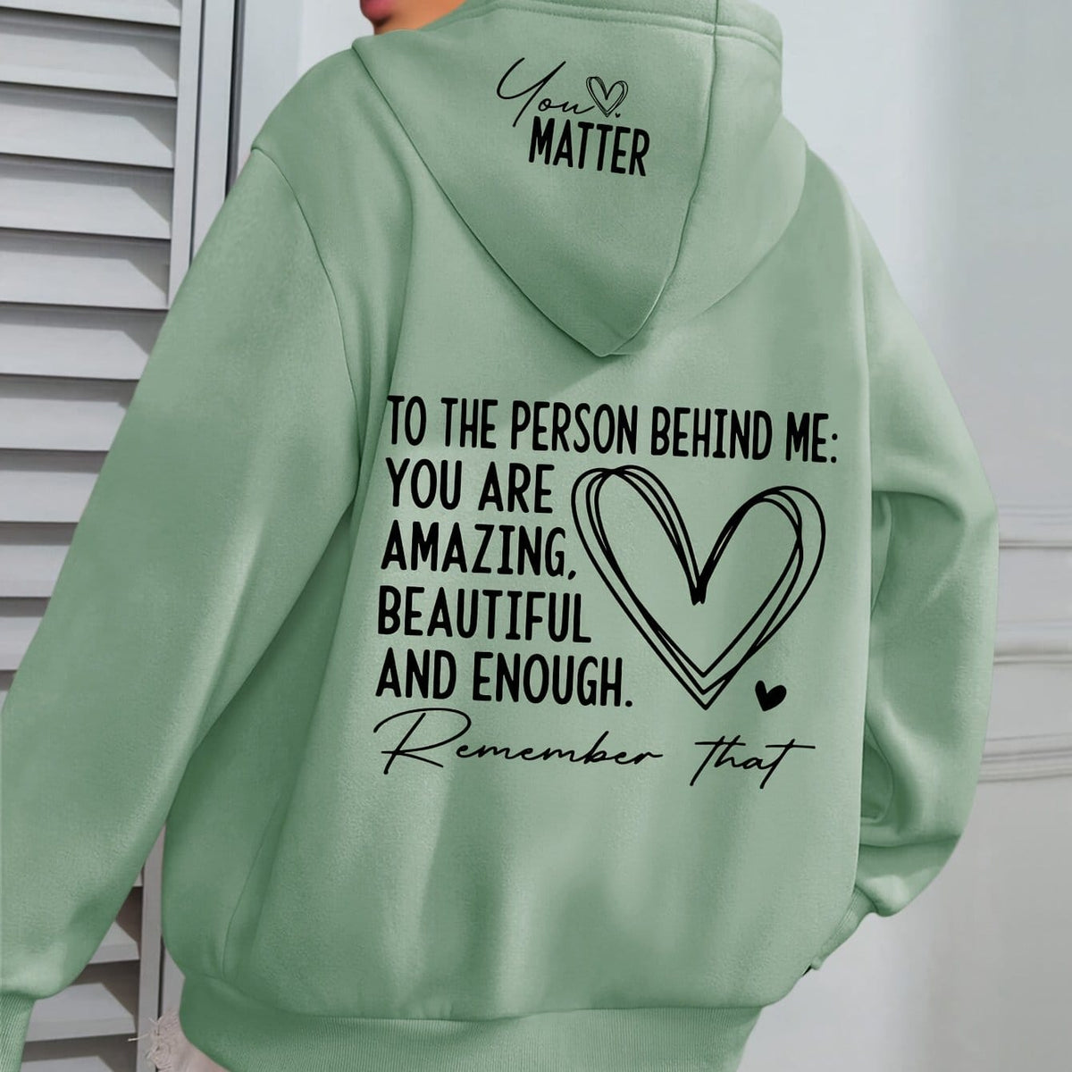 jkthpu-45 Olive Green / UK 16 [Inspirational Hoodie] Women's Plus Size Inspirational Hoodie |