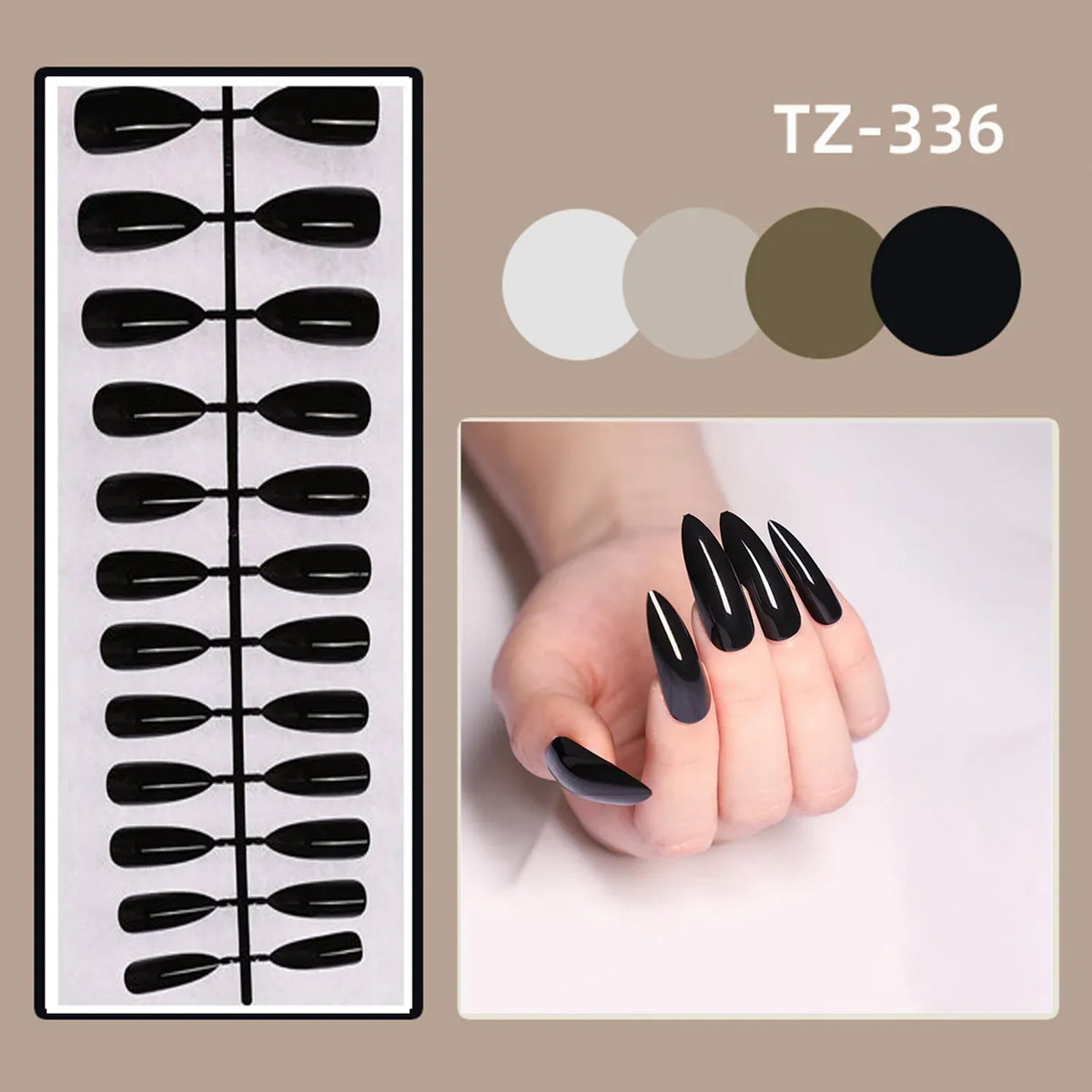 KissICON only 1 sheet nails Short Square Press On Nails 24Pcs Set French