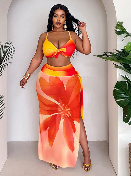 KissICON Orange / 0XL Curve 3pcs Set – Ombre Gradient Print