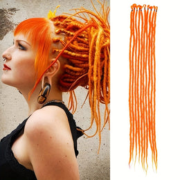 KissICON Orange / 26inch KissIcon Handmade Crochet Yarn Wigs - Rastafarian Style