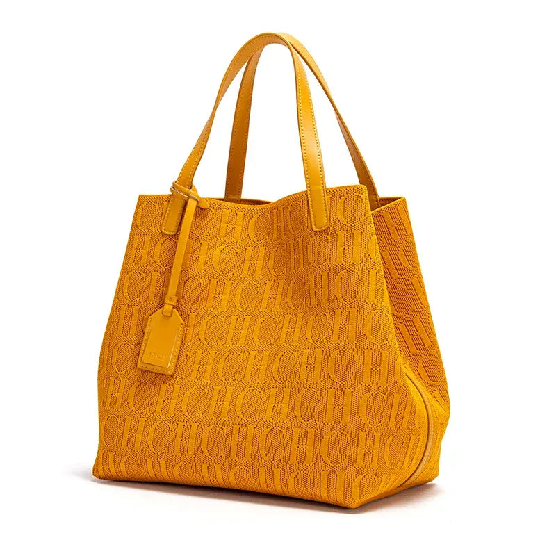 Dropshipman Orange CH Ladies Shoulder Bag Fashion Classic New Pure Color Outer Pocket Ladies Handbag High Quality Craft Large Capacity Handbag