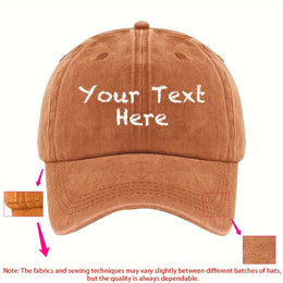 KissICON Orange Custom ChalkStyle Text Washable Twill Baseball Cap