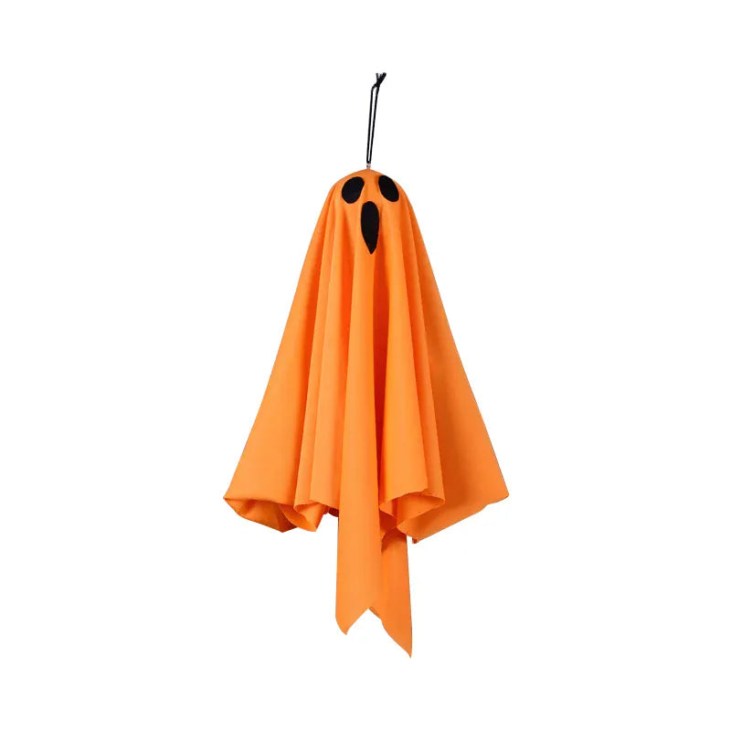 KissICON orange Halloween Decor Hanging Ghost Lamp LED Lighted Ghost Hanging Decor Halloween Party Favor Gift for Home Garden Decor
