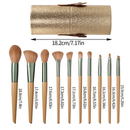 KissICON Orange KissIcon Beginner 10Pcs Makeup Brush Set - Portable