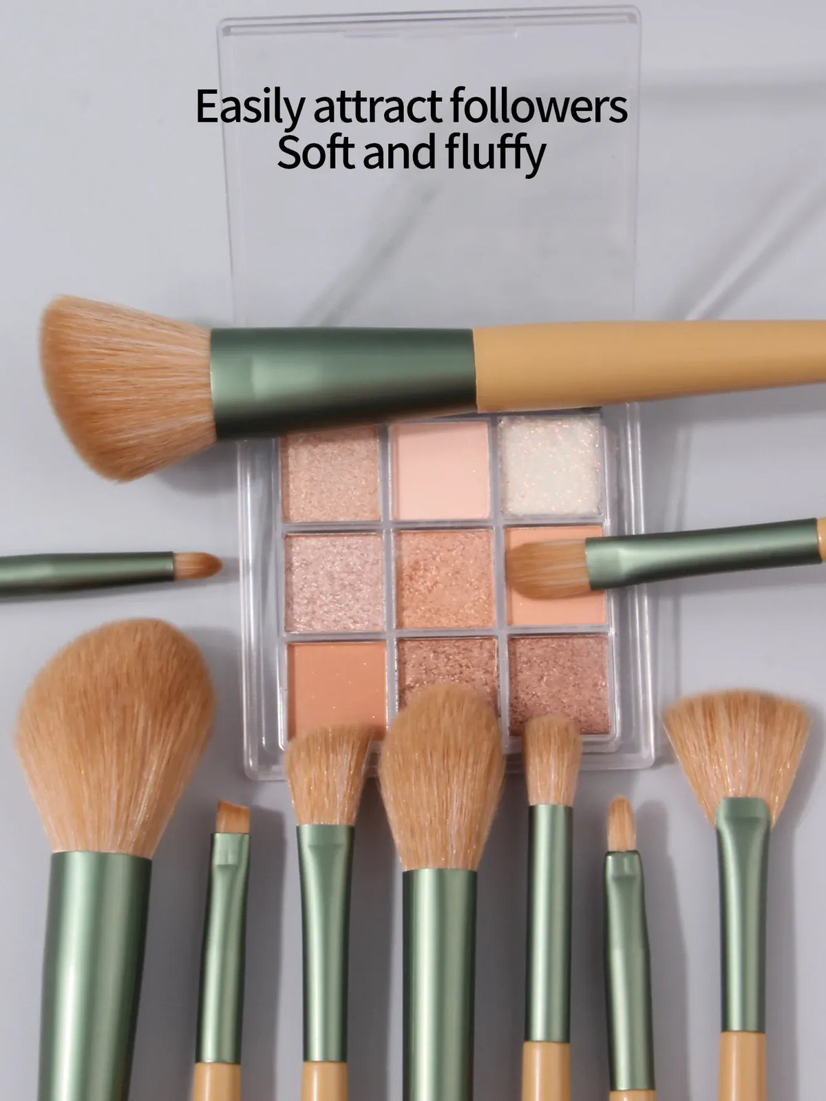 KissICON Orange KissIcon Beginner 10Pcs Makeup Brush Set - Portable