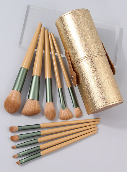 KissICON Orange KissIcon Beginner 10Pcs Makeup Brush Set - Portable