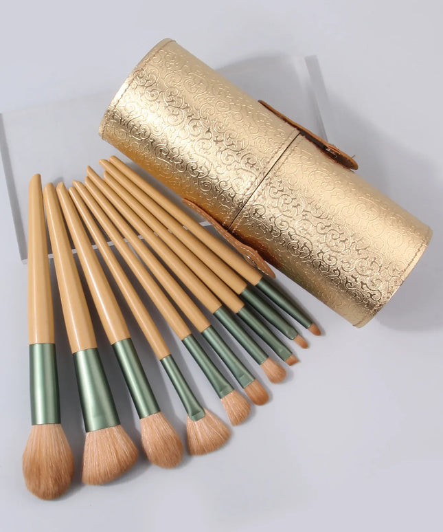 KissICON Orange KissIcon Beginner 10Pcs Makeup Brush Set - Portable