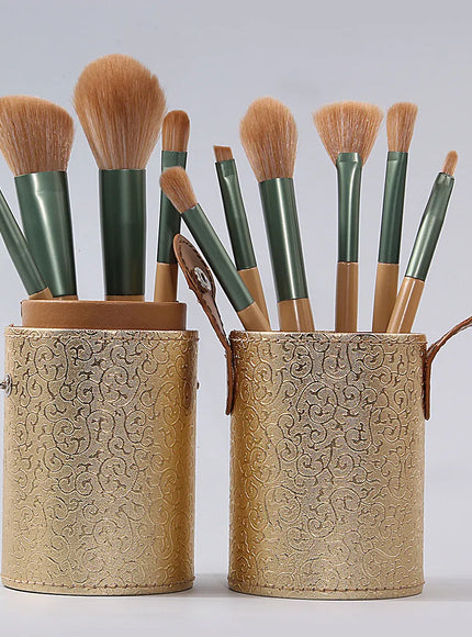 KissICON Orange KissIcon Beginner 10Pcs Makeup Brush Set - Portable