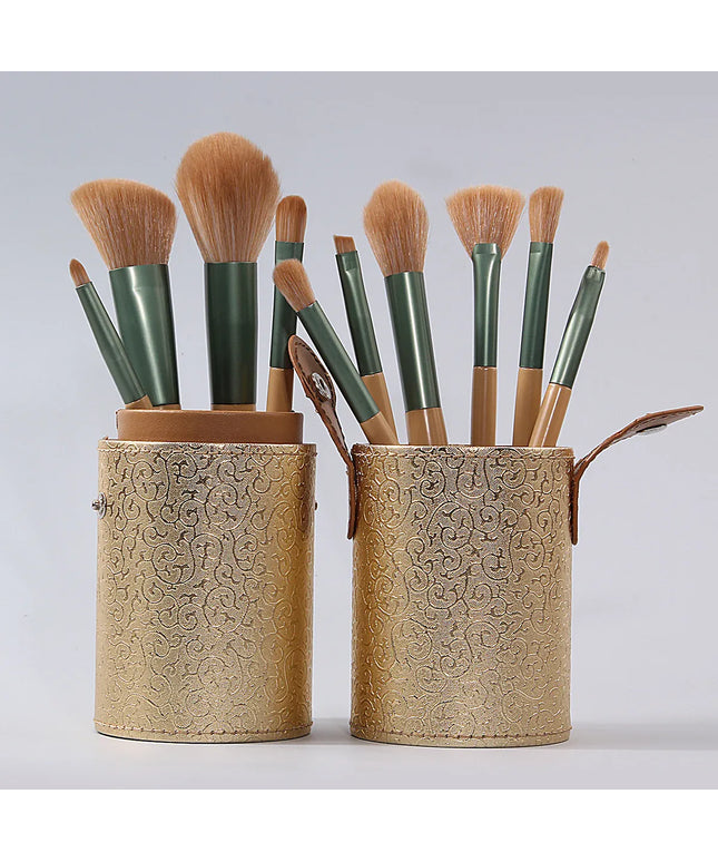 KissICON Orange KissIcon Beginner 10Pcs Makeup Brush Set - Portable