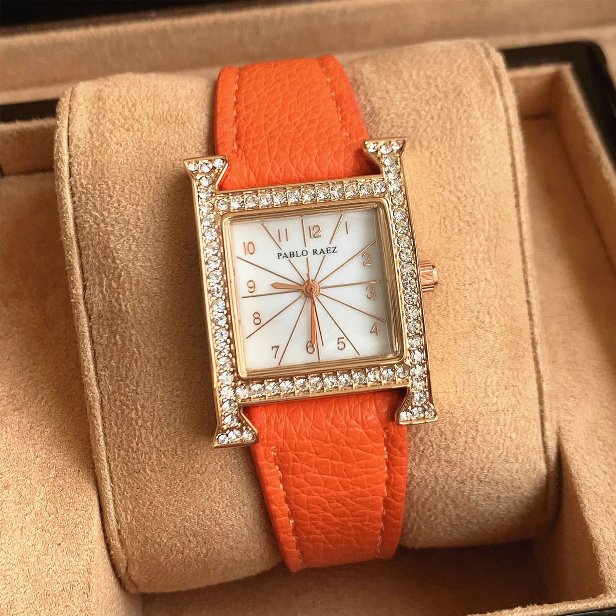 KissICON orange [KissIcon] UTHAI Premium Women Watch Square - Waterproof