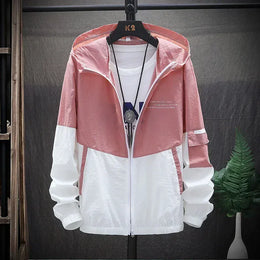 KissICON Orange / M Waterproof SunProtect Quick Dry Hooded Windbreaker Jacket
