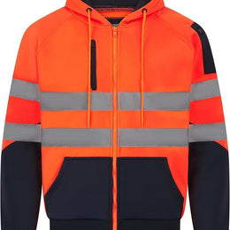 KissICON Orange / XXL Unisex Fleece ZipUp Hoodie Warm Winter Work Jumper