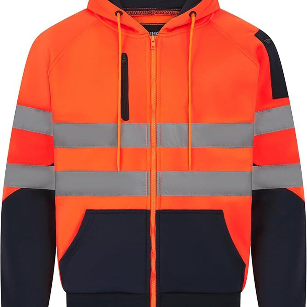 KissICON Orange / XXXL Unisex Fleece ZipUp Hoodie Warm Winter Work Jumper