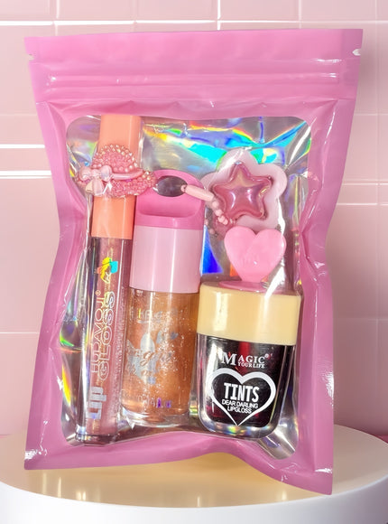 KissICON orange+yellow Hydrating Colorchanging Lip Gloss Honey Gift Set