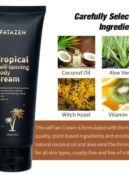 KissICON Organic Instant Dark Tanning Lotion Natural Self Tanner Streak
