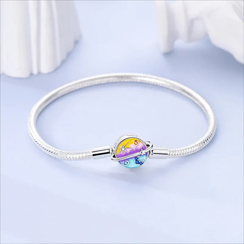 KissICON Original 925 Sterling Silver Bracelets 17-20CM Love Heart Flowers Butterfly Charms Beads Bracelet For Women Fashion Jewelry Gift