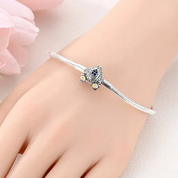 KissICON Original 925 Sterling Silver Bracelets 17-20CM Love Heart Flowers Butterfly Charms Beads Bracelet For Women Fashion Jewelry Gift