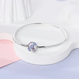 KissICON Original 925 Sterling Silver Bracelets 17-20CM Love Heart Flowers Butterfly Charms Beads Bracelet For Women Fashion Jewelry Gift