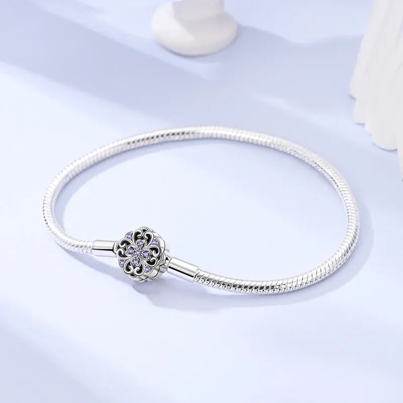 KissICON Original 925 Sterling Silver Bracelets 17-20CM Love Heart Flowers Butterfly Charms Beads Bracelet For Women Fashion Jewelry Gift