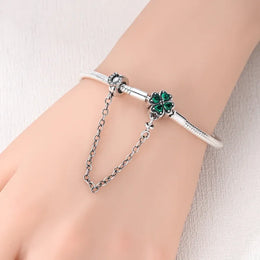 KissICON Original 925 Sterling Silver Bracelets 17-20CM Love Heart Flowers Butterfly Charms Beads Bracelet For Women Fashion Jewelry Gift