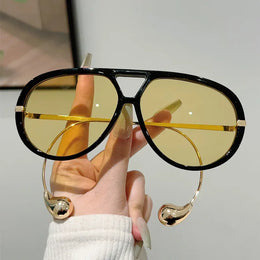 Dropshipman Oversized Double Bridge Pilot Sunglasses