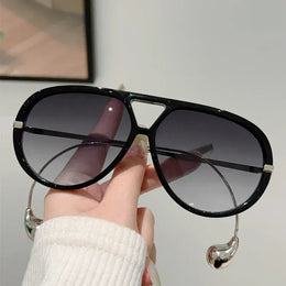 Dropshipman Oversized Double Bridge Pilot Sunglasses